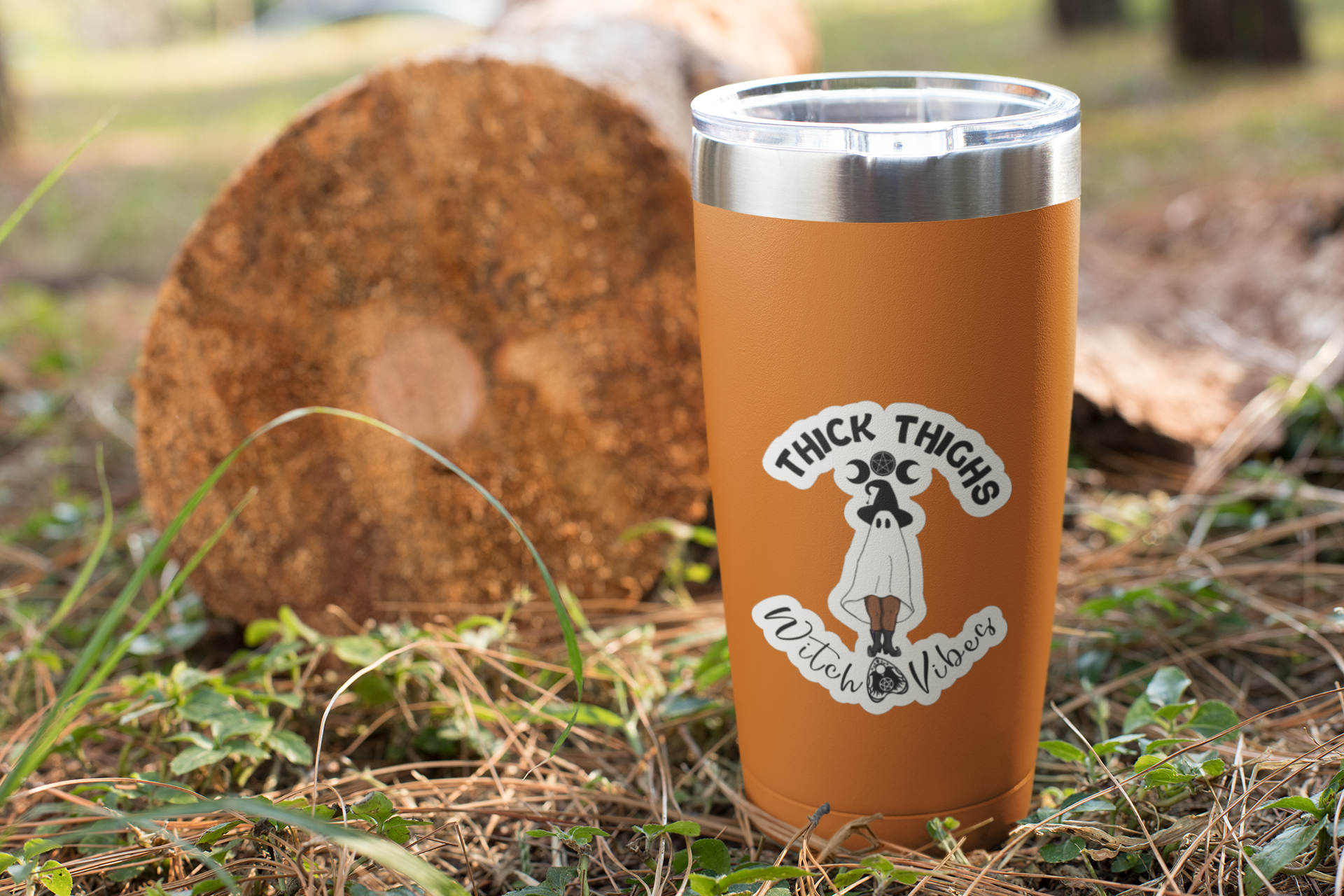 Thick Thighs, Witchy Vibes Vinyl Sticker